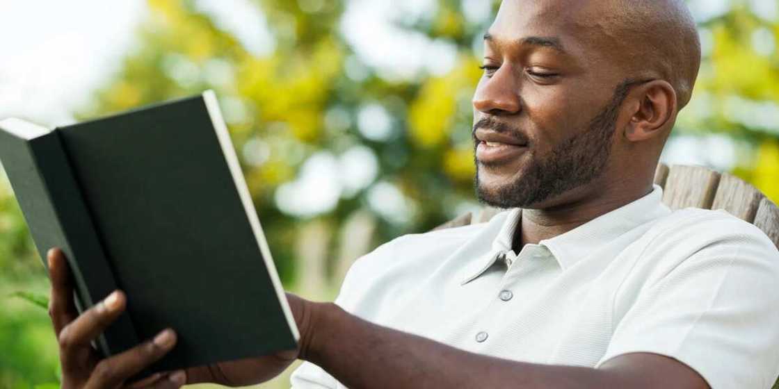 A man reading a book