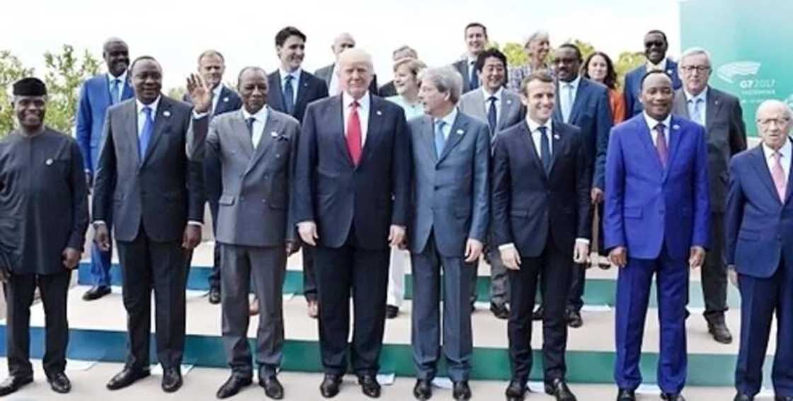US president Donald Trump, others meet Osinbajo at G7 Summit in Italy (photos) US president Donald Trump, others meet Osinbajo at G7 Summit in Italy (photos)