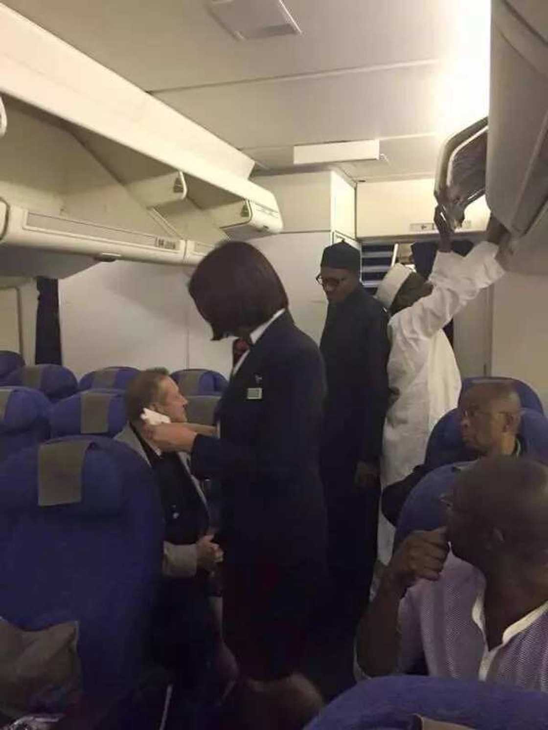 Buhari Pictured In Economy Class Of British Airways Buhari Pictured In Economy Class Of British Airways