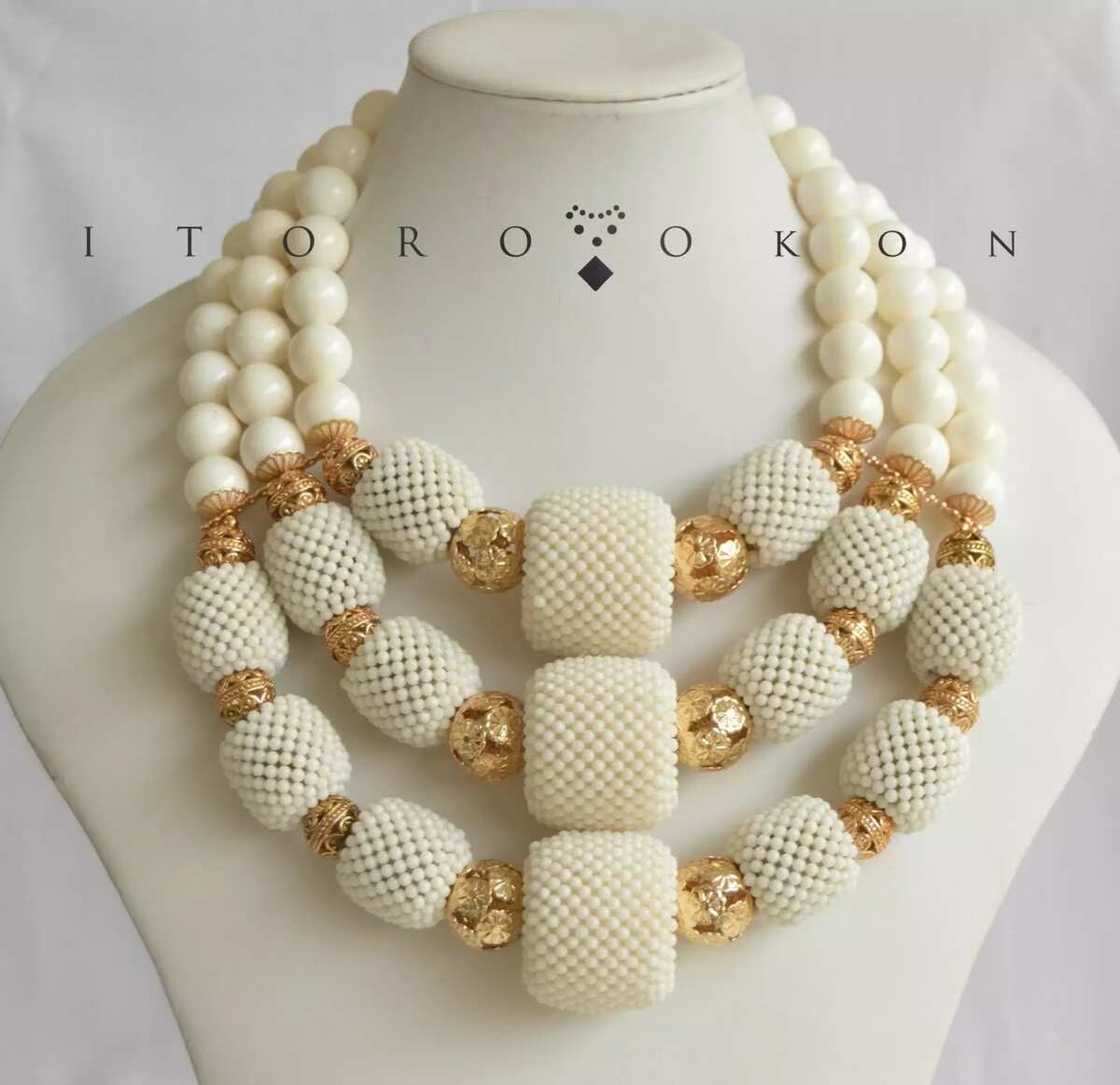 White beads White beads