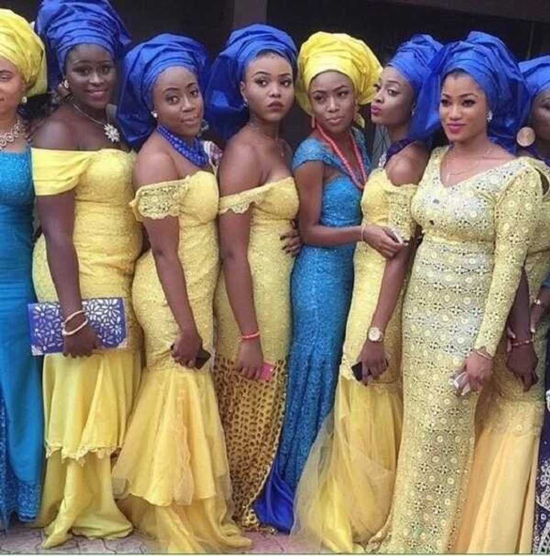 Yellow and blue Aso Ebi Yellow and blue Aso Ebi