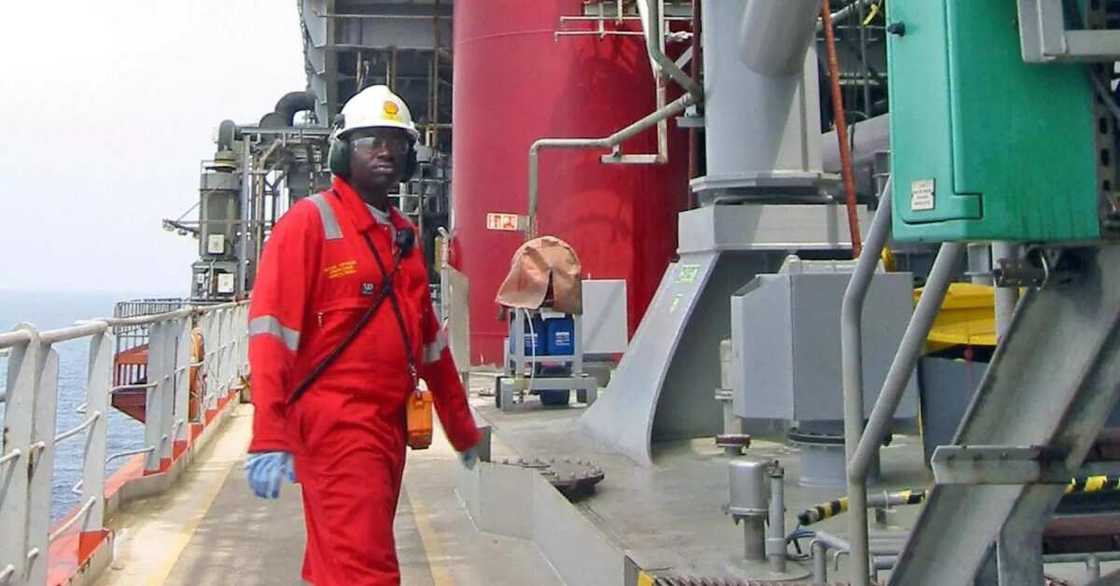 Oil rig worker. Oil rig worker.