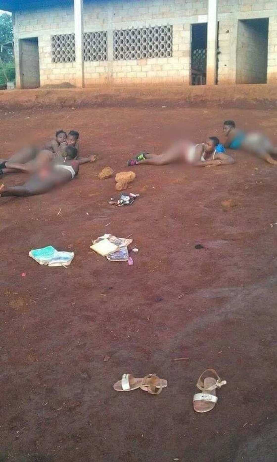 What nonsense? Teachers strip their male and female students half naked to flog them for coming late at a public school in Cameroon