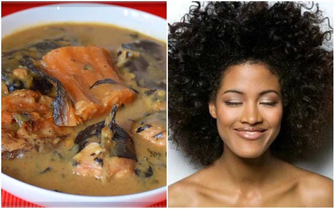 Nsala soup with goat meat Nsala soup with goat meat
