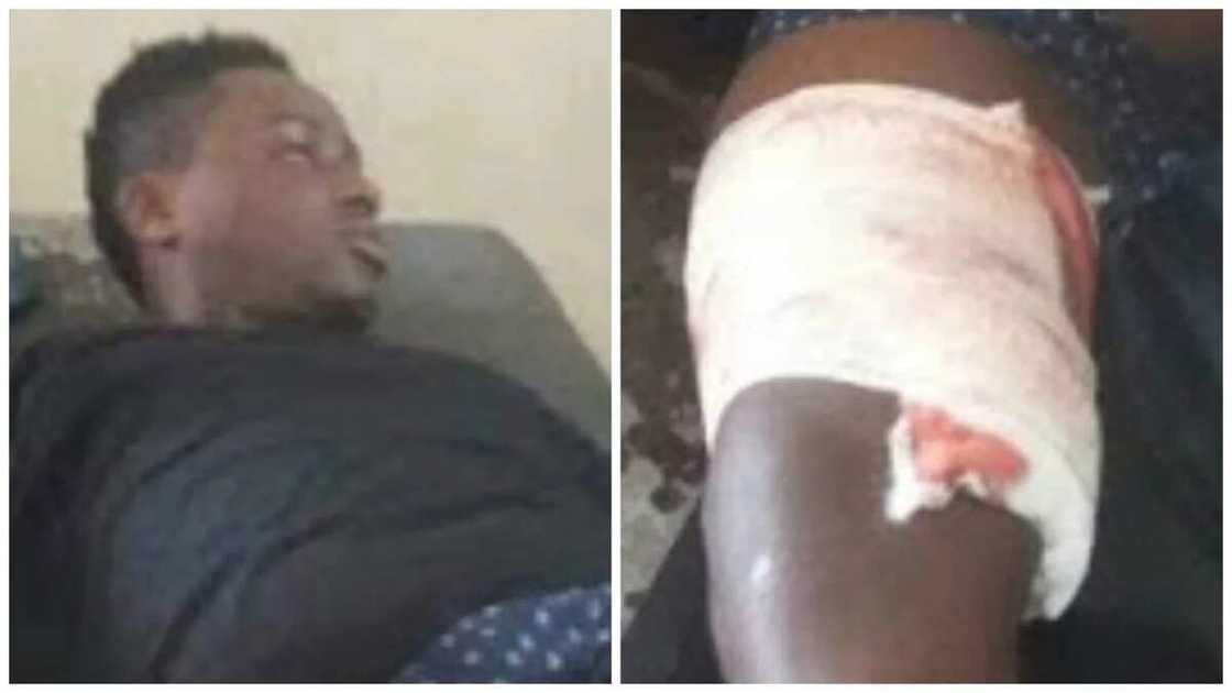 Unarmed young man allegedly shot by vigilante officer in Abia state (photo) Unarmed young man allegedly shot by vigilante officer in Abia state (photo)