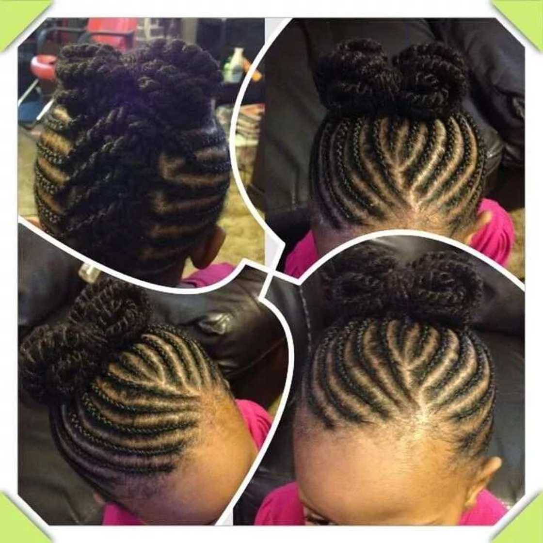 Little bride hairstyle with twists