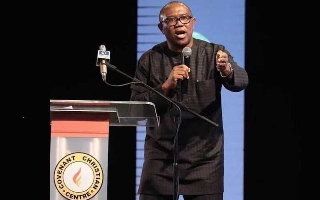 Peter Obi speaking at The Platform