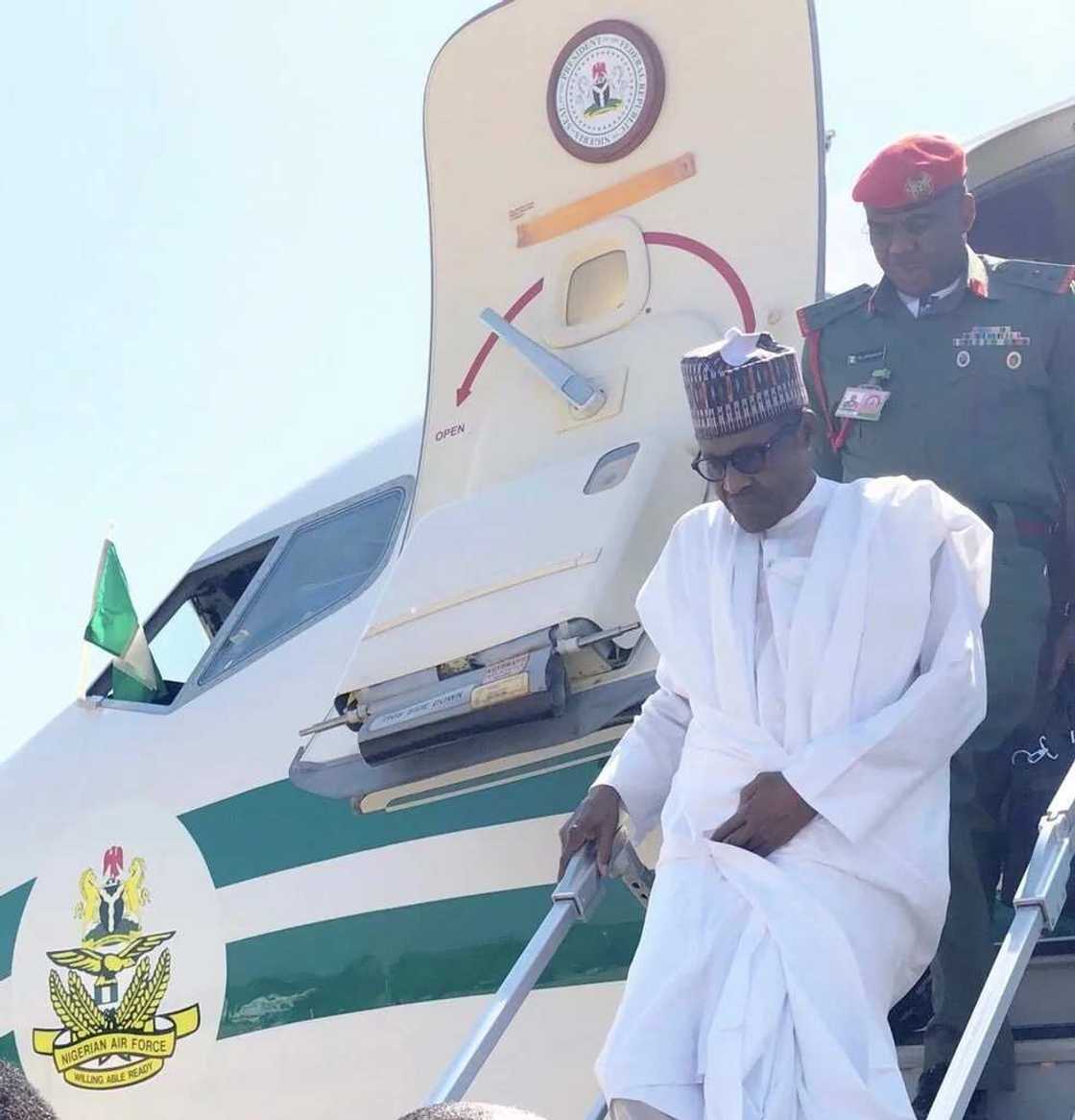 Buhari has arrived Ogun to commission some projects Buhari has arrived Ogun to commission some projects