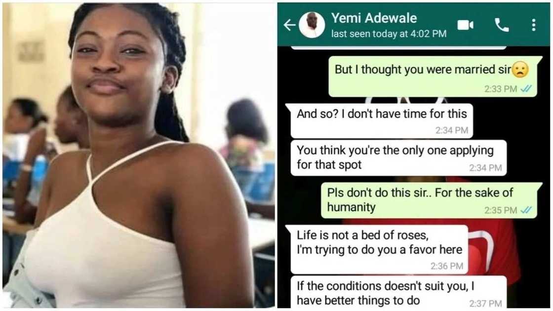 Budurwa 'yar Najeriya ta fallasa wani da ya so kwanciya da ita kafin ya bata aiki Budurwa 'yar Najeriya ta fallasa wani da ya so kwanciya da ita kafin ya bata aiki