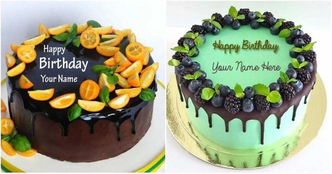 Beautiful birthday cakes for ladies with fruits Beautiful birthday cakes for ladies with fruits