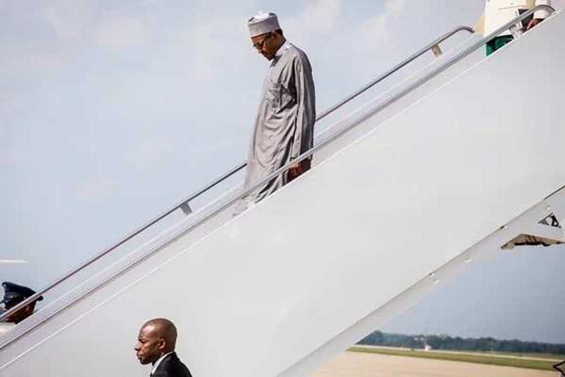 Breaking: President Muhammadu Buhari Arrives USA