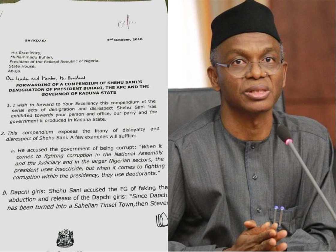 Wasikar El-Rufai ga Buhari: Zunubban Shehu Sani ga kai kanka shugaban kasa