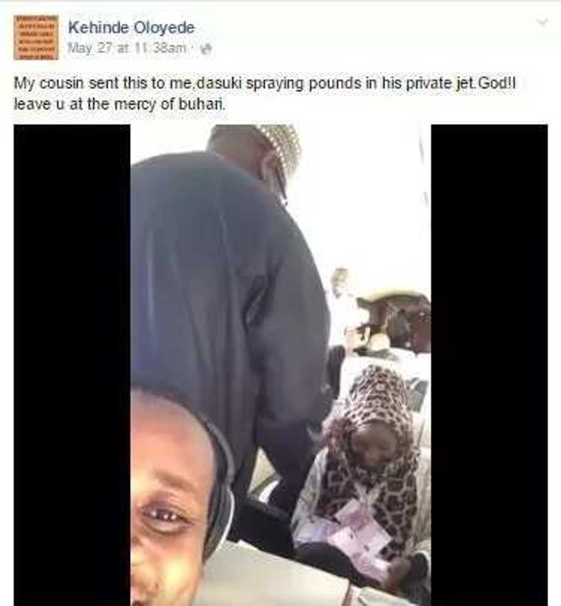 Is this really Dasuki spraying money in private jet? Is this really Dasuki spraying money in private jet?