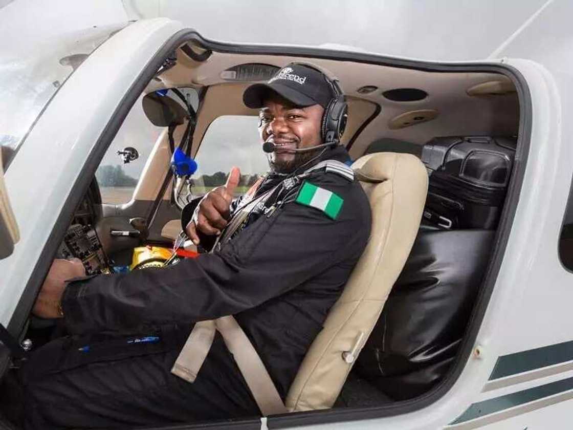 The first African to fly around the world The first African to fly around the world