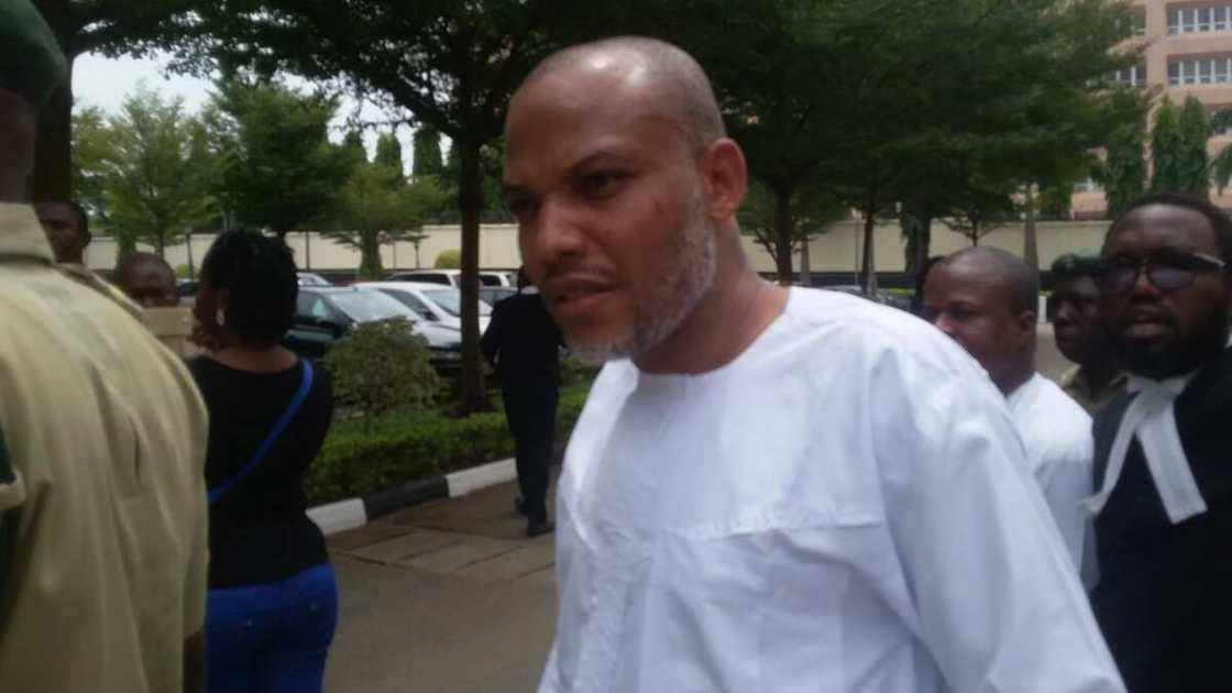Nnamdi kanu, mother and supporters appear in court today (video) Nnamdi kanu, mother and supporters appear in court today (video)