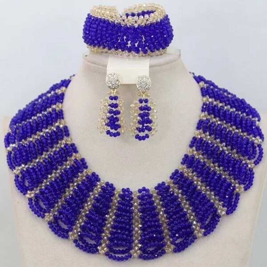 Dark blue beads