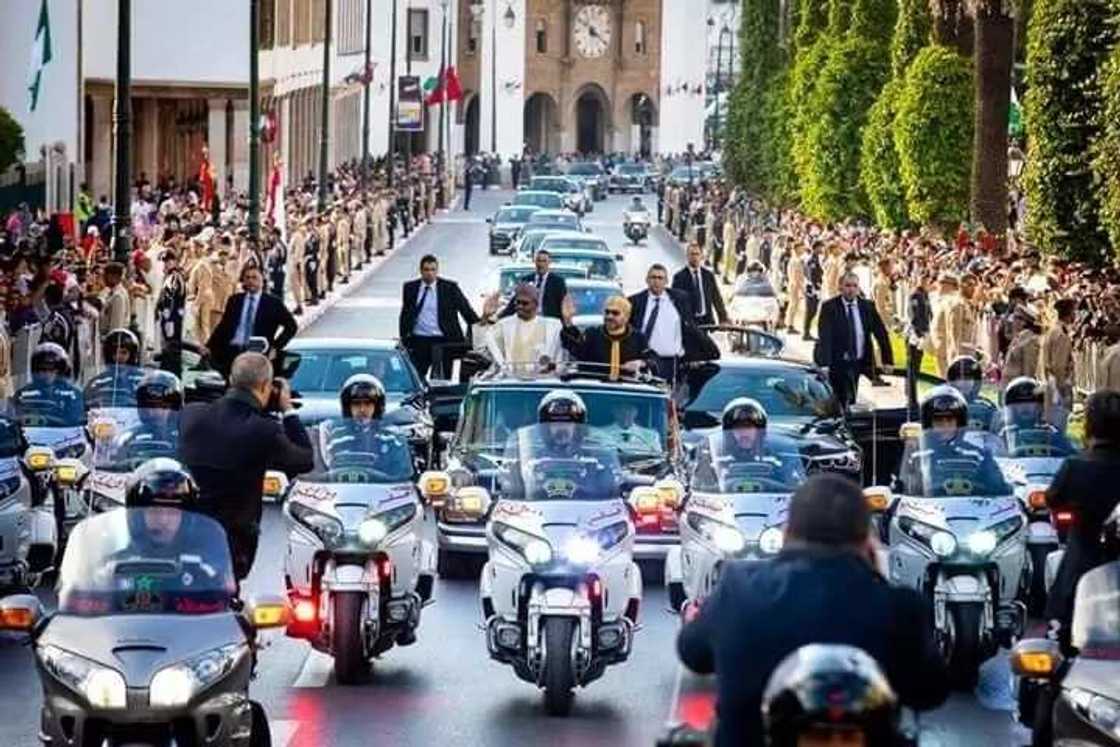 Breaking: Buhari arrives Morocco, given a rousing welcome by King Mohammed VI Breaking: Buhari arrives Morocco, given a rousing welcome by King Mohammed VI
