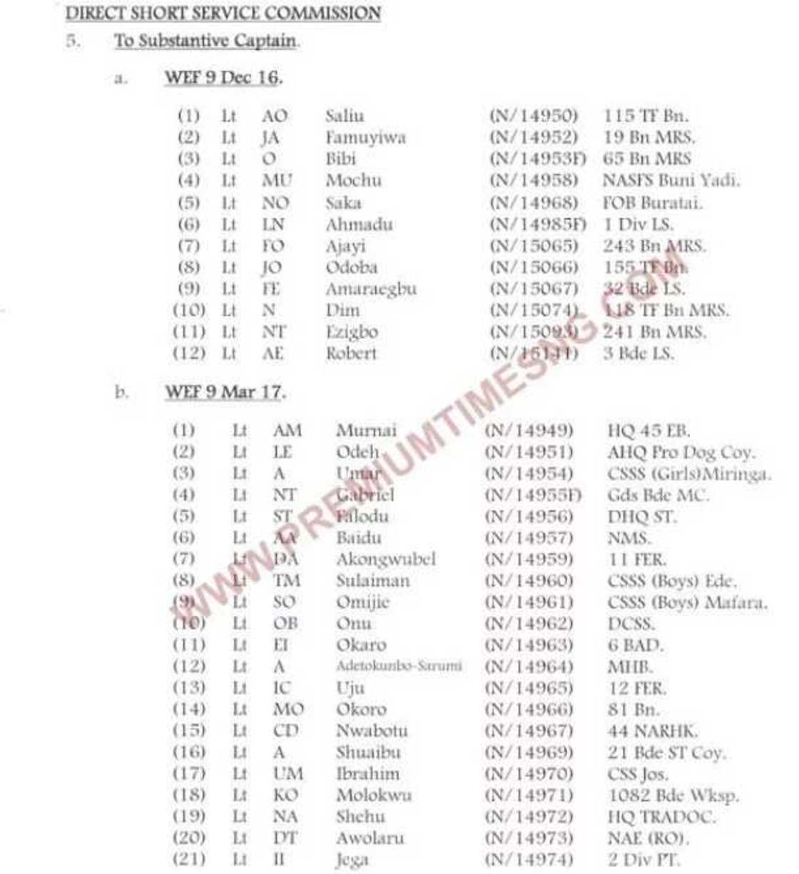 Nigerian Army announces promotion, 468 officers affected Nigerian Army announces promotion, 468 officers affected