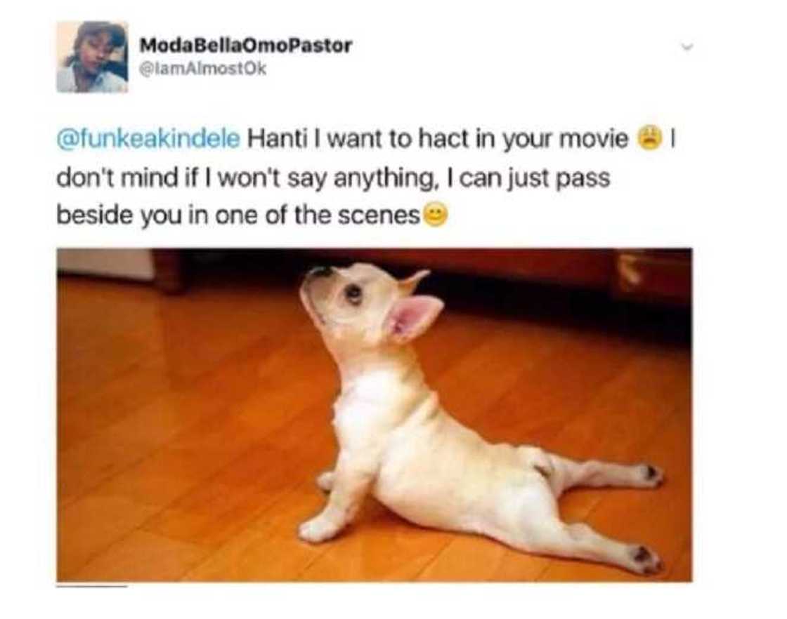 Funke Akindele surprises fan who asked her for waka role in her movies Funke Akindele surprises fan who asked her for waka role in her movies