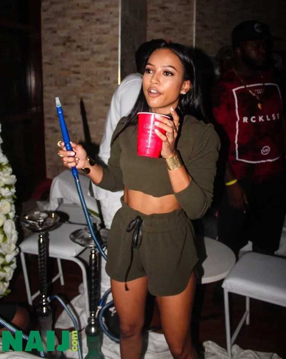 Chris Brown's Ex Karrueche Tran Parties In Abuja (PHOTOS)