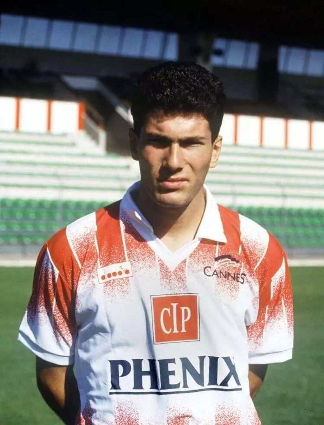 Zinedine Zidane at the beginning of his career