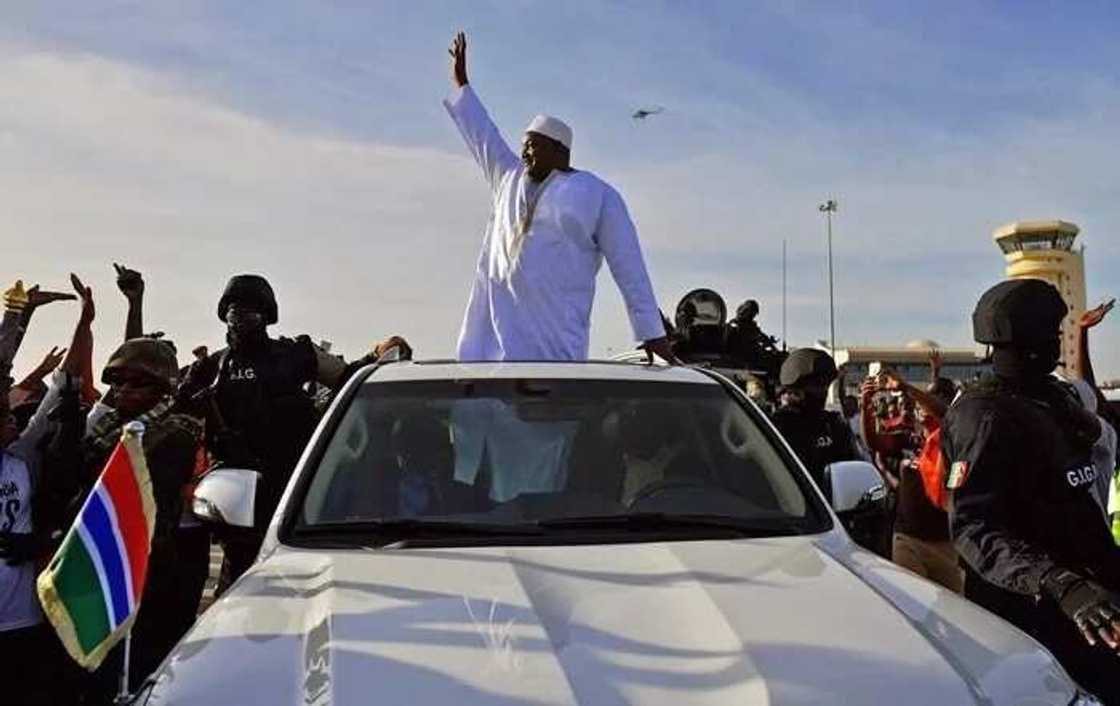 Photonews: See how President Barrow made his triumphant entry into Gambia (Photos)