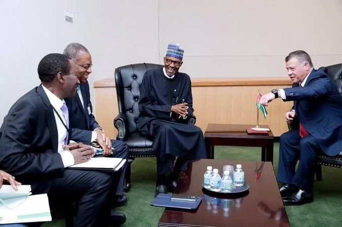 Buhari thanks Kingdom of Jordan for donating weapons to Nigeria Buhari thanks Kingdom of Jordan for donating weapons to Nigeria