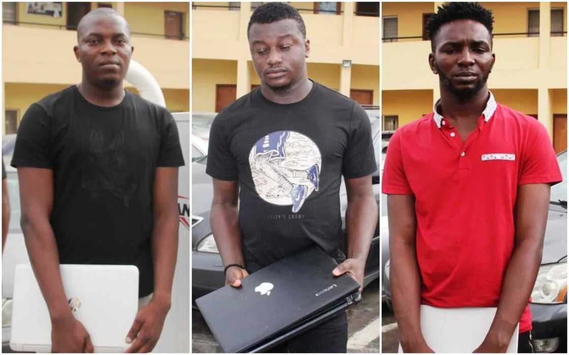 They would be arraigned in court after investigations are over. Photo source: EFCC They would be arraigned in court after investigations are over. Photo source: EFCC