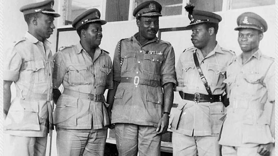 Aguiyi-Ironsi and other officers Aguiyi-Ironsi and other officers