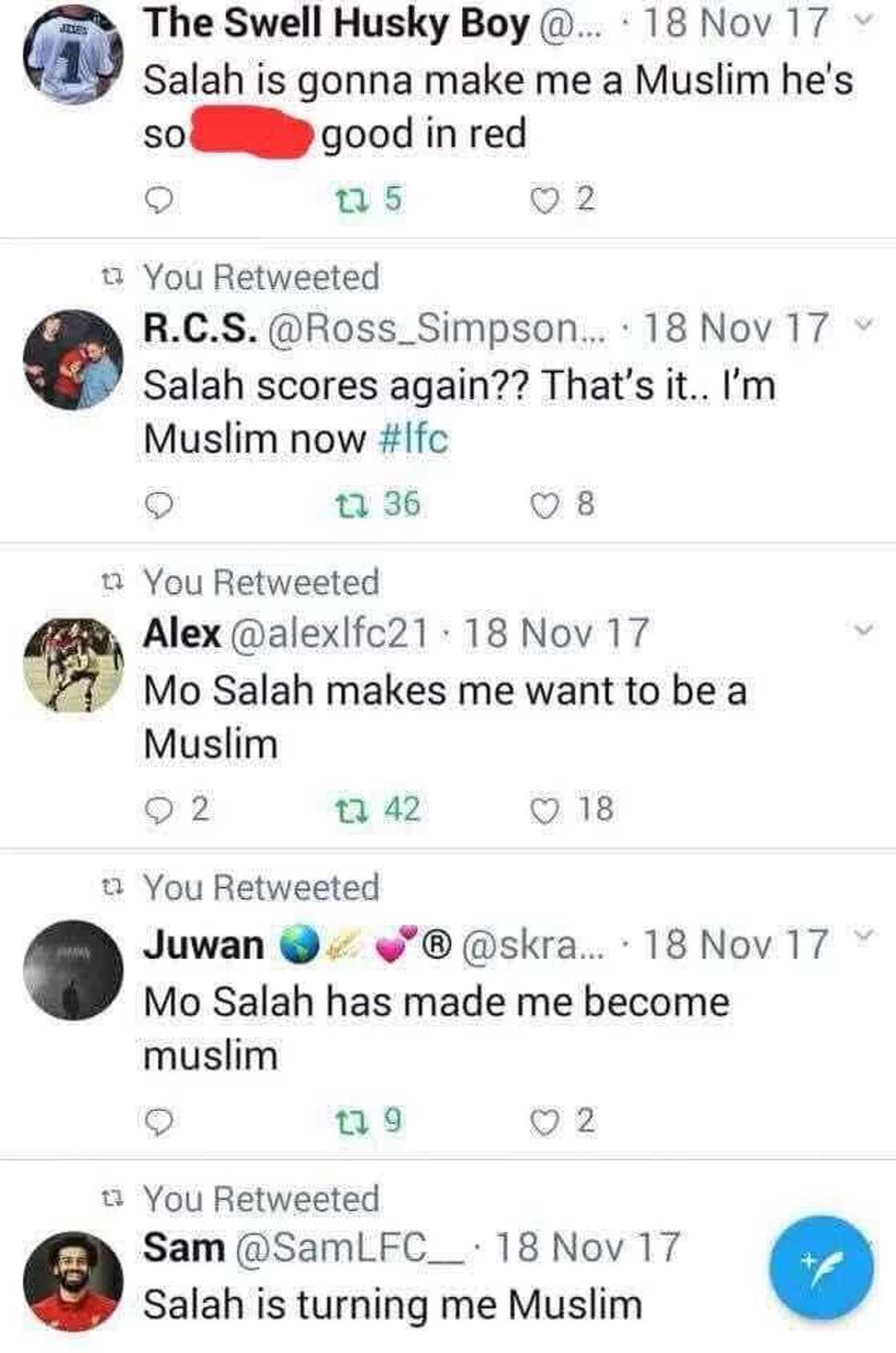 Yadda Mohammed Salah yake jawo ra’ayin Turawa zuwa Musulunci da harkar ƙwallo Yadda Mohammed Salah yake jawo ra’ayin Turawa zuwa Musulunci da harkar ƙwallo
