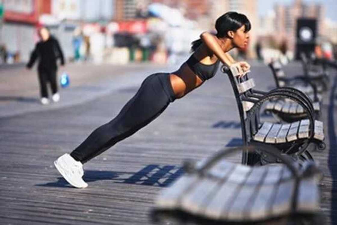 woman working out