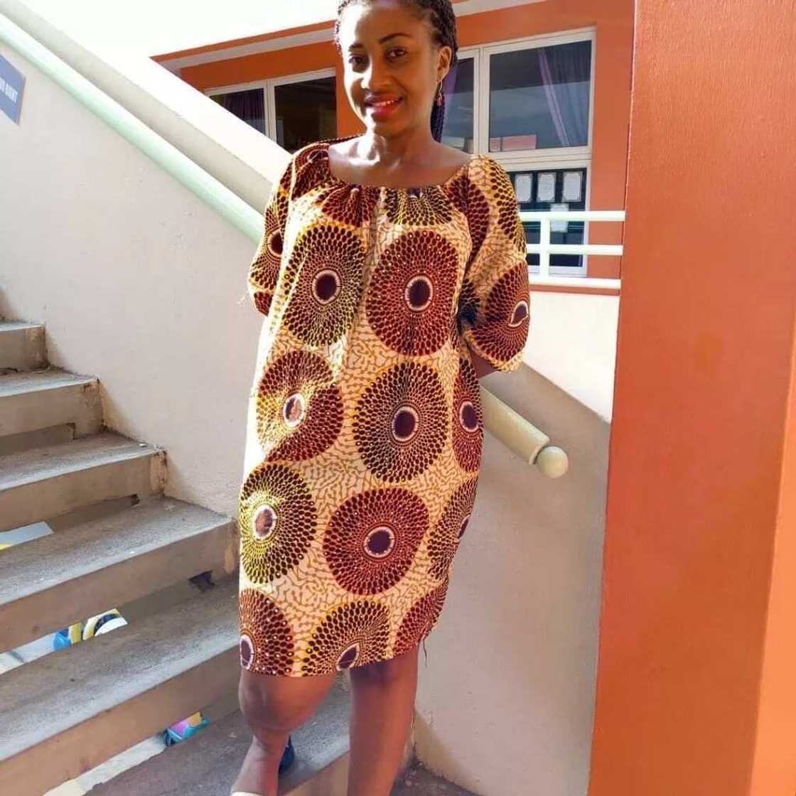 Ankara brown gown Ankara brown gown