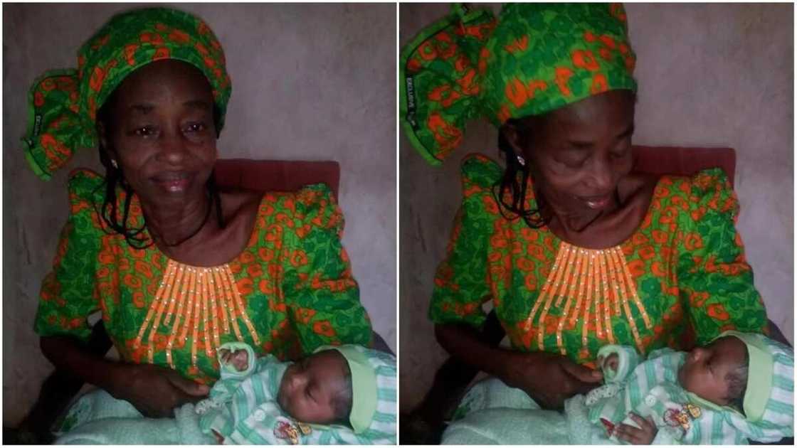 Ikon Allah: wata dattijuwa mai shekaru 60 ta haihu bayan shekaru 30 da aure, hotuna Ikon Allah: wata dattijuwa mai shekaru 60 ta haihu bayan shekaru 30 da aure, hotuna