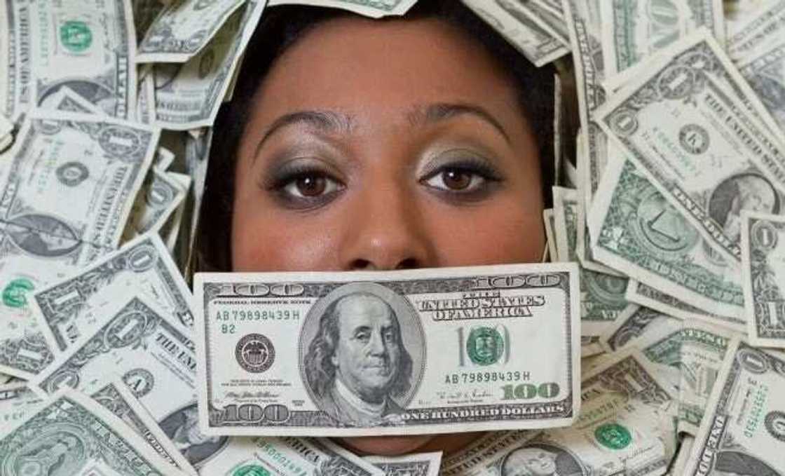 Woman with money