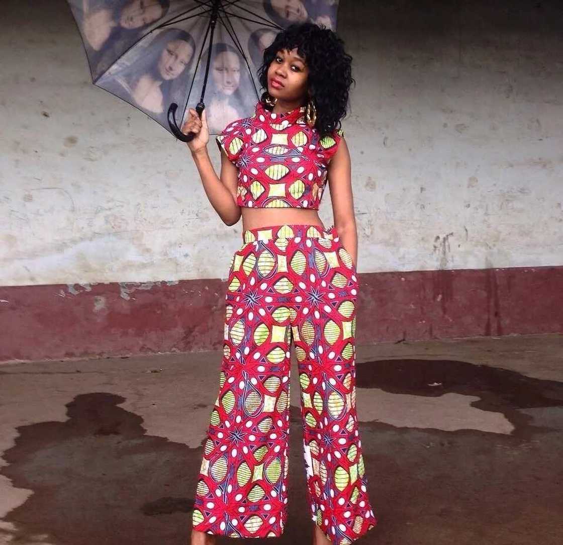 Ankara crop top and trousers Ankara crop top and trousers