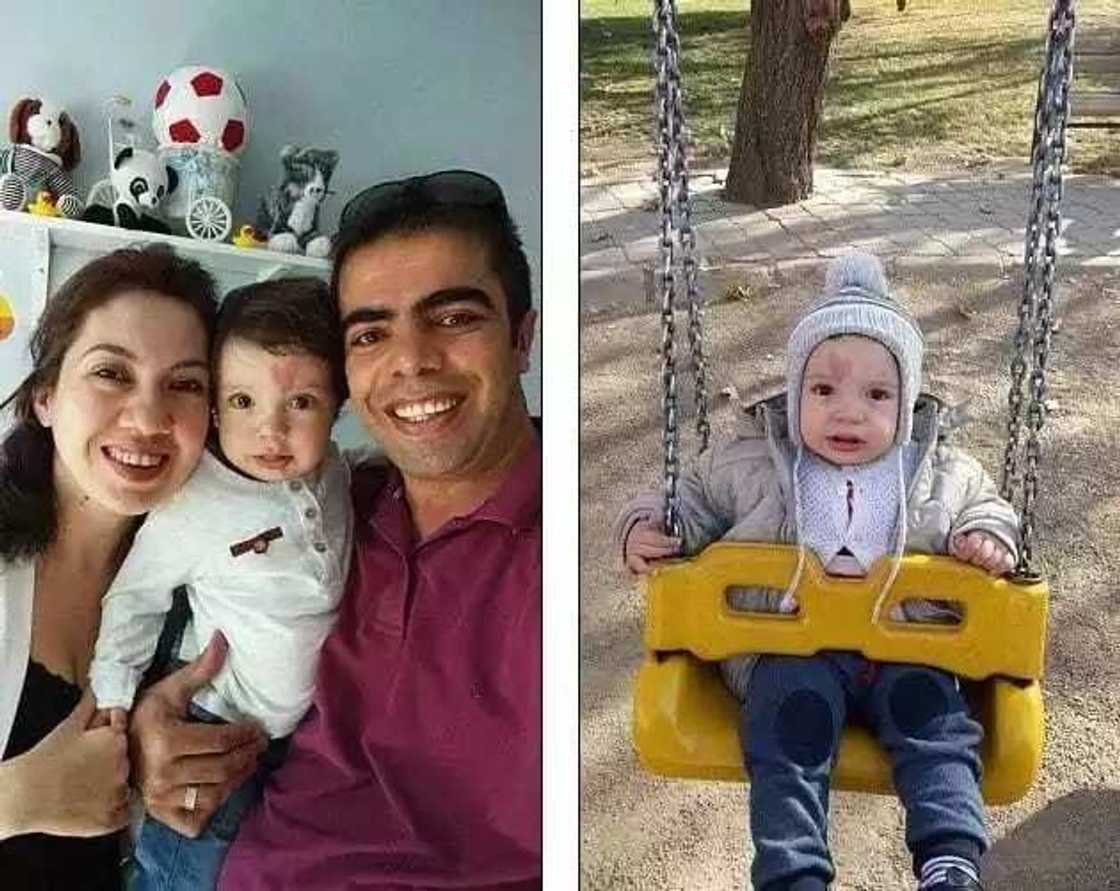 Wani jariri sabon haihuwa yazo da wani abin mamaki a goshinsa Wani jariri sabon haihuwa yazo da wani abin mamaki a goshinsa