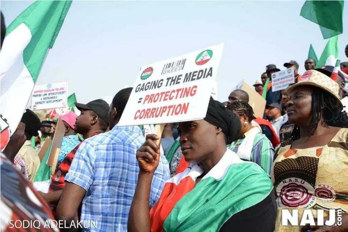 See How NLC protested against government in Abuja (photos)