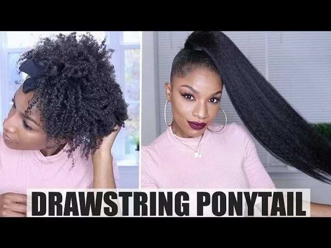 Drawstring ponytail Drawstring ponytail