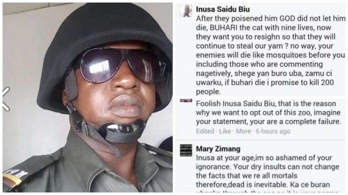 The police officer says he would kill 200 people if the president dies The police officer says he would kill 200 people if the president dies