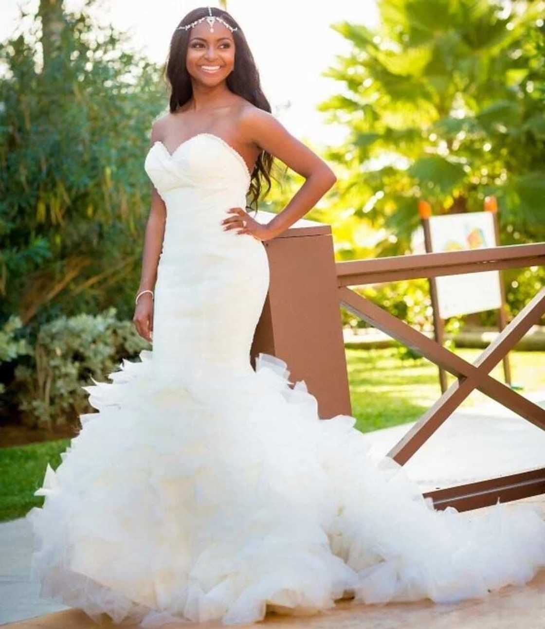 Wedding gowns with a train