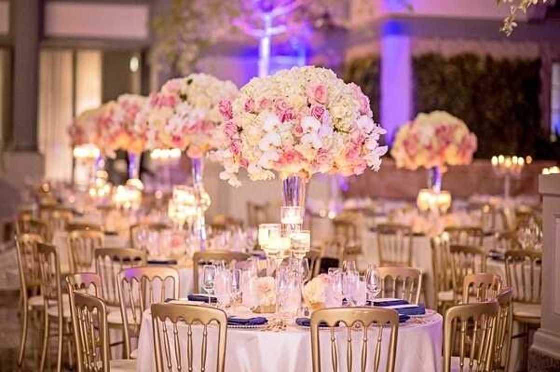 Flowers as a part of wedding decoration