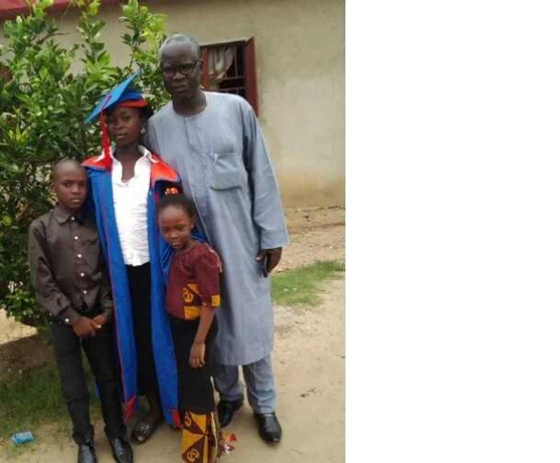 Nigerian single father celebrates his daughter who graduates from junior school (photos)