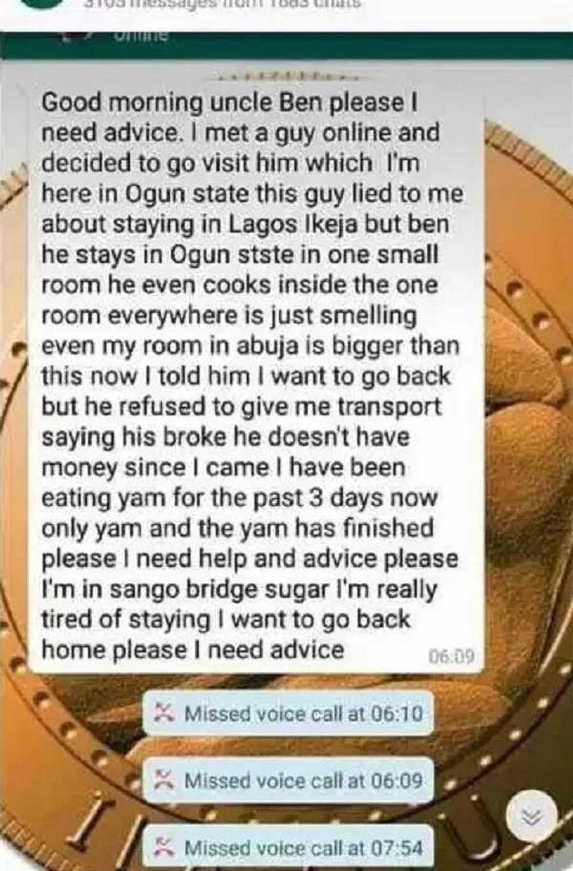 Lady disappointed after visiting ‘fine boy’ she met online for the first time Lady disappointed after visiting ‘fine boy’ she met online for the first time