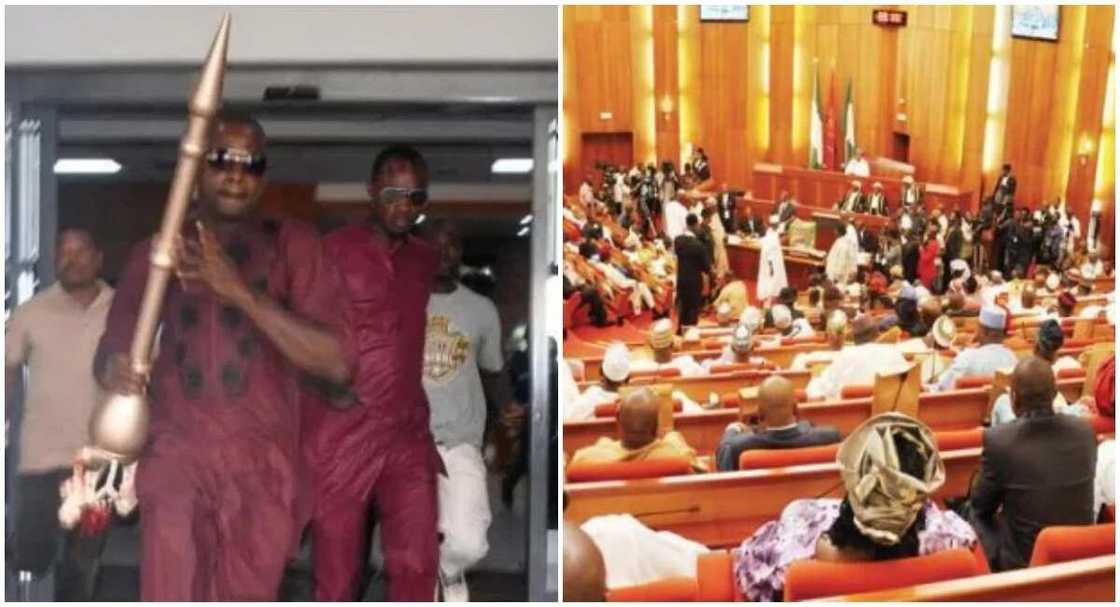 Har yanzu ba Mu kai ga kama wanda ya sace Sandar Majalisa ba - ‘Yan sanda Har yanzu ba Mu kai ga kama wanda ya sace Sandar Majalisa ba - ‘Yan sanda