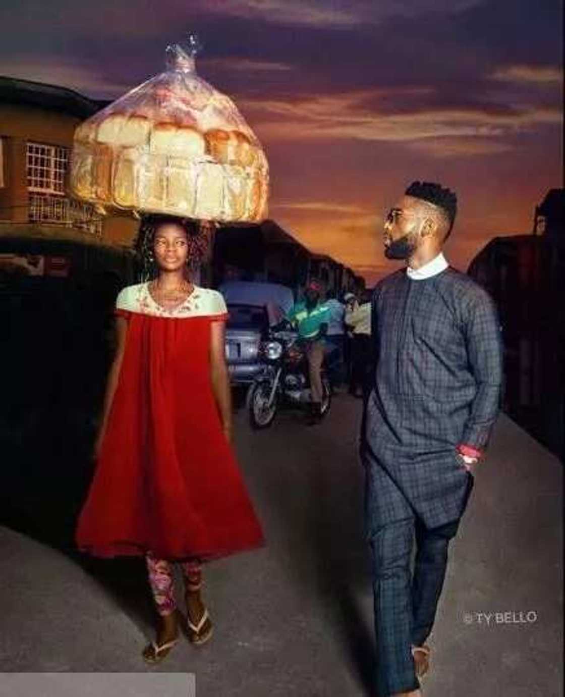 TY Bello and the magical photo shoot with bread seller-turned-'model' TY Bello and the magical photo shoot with bread seller-turned-'model'