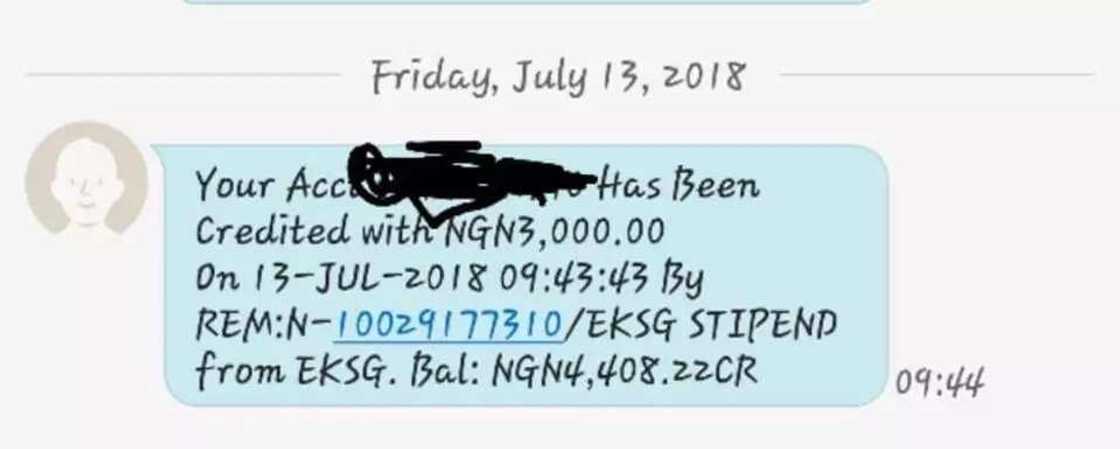 Civil servants allegedly receive N3,000 credit alert from Ekiti state government Civil servants allegedly receive N3,000 credit alert from Ekiti state government