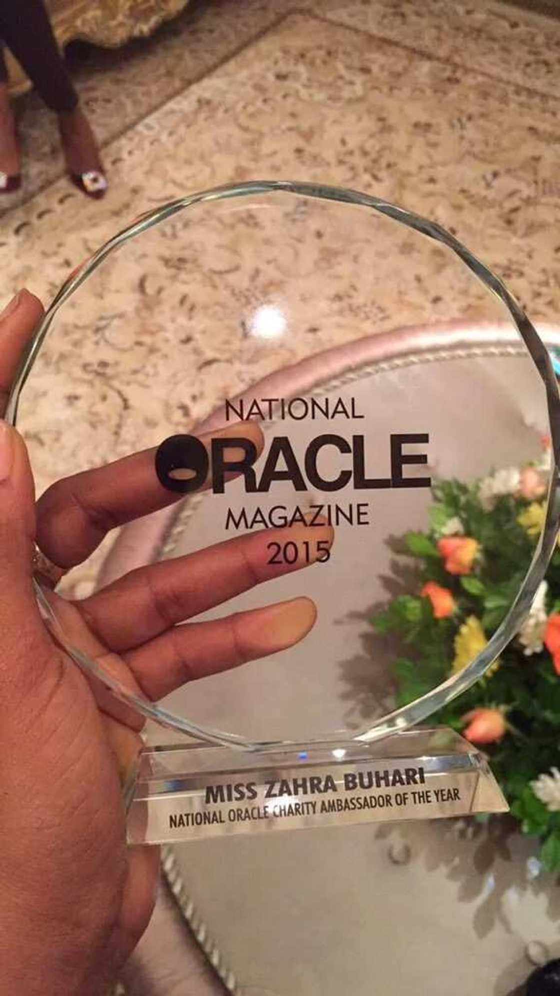 Zahra Buhari Receives Award Zahra Buhari Receives Award