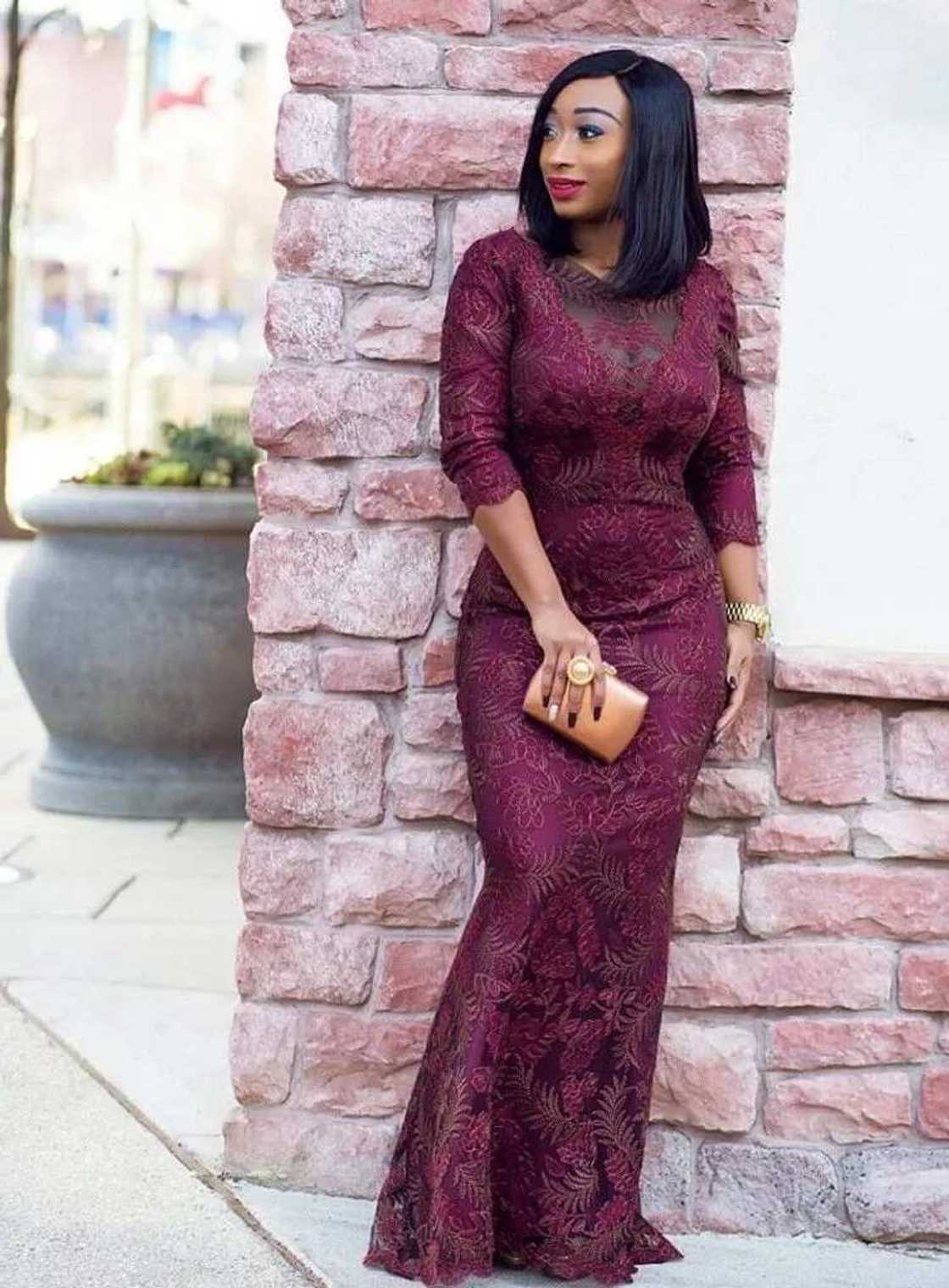 Nigerian French lace mermaid dress Nigerian French lace mermaid dress