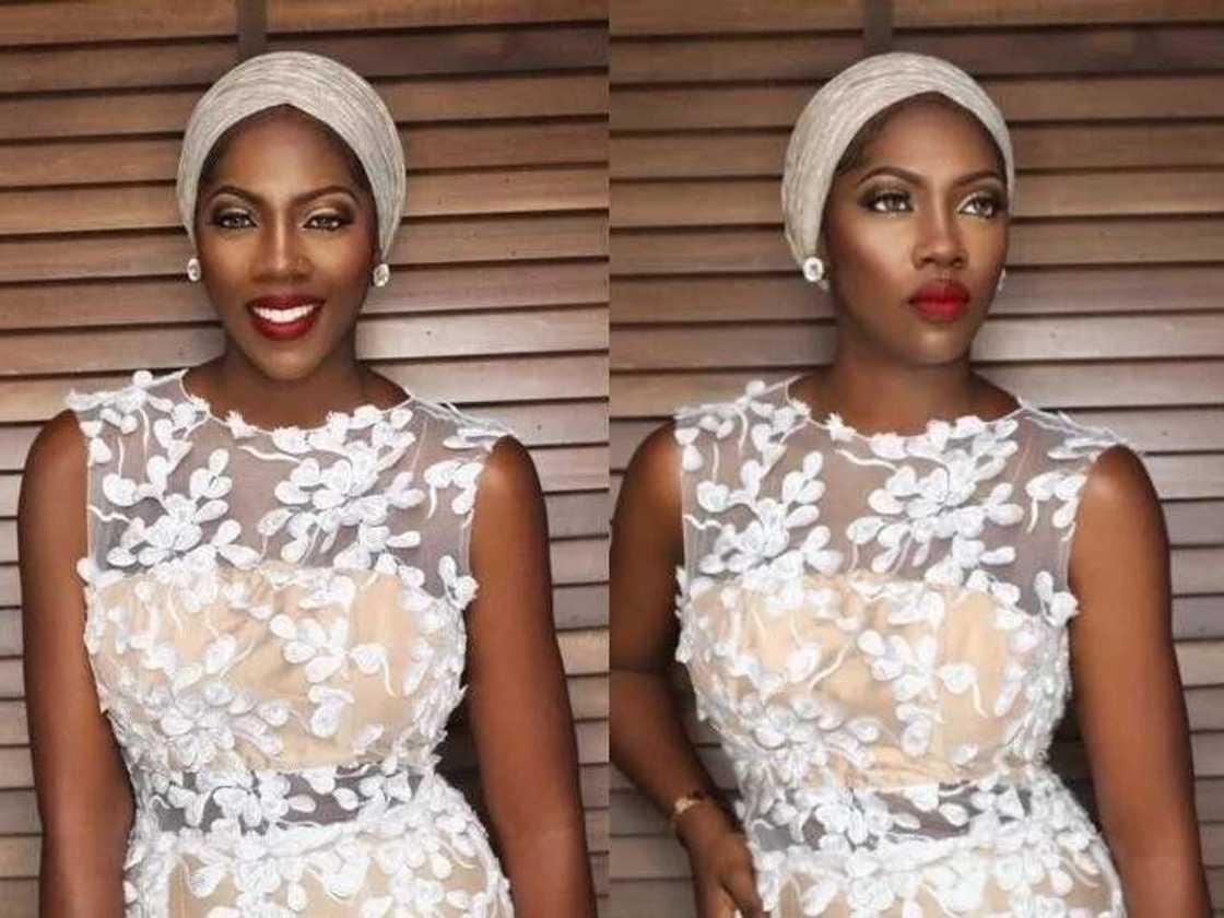 Tiwa Savage in white lace Tiwa Savage in white lace