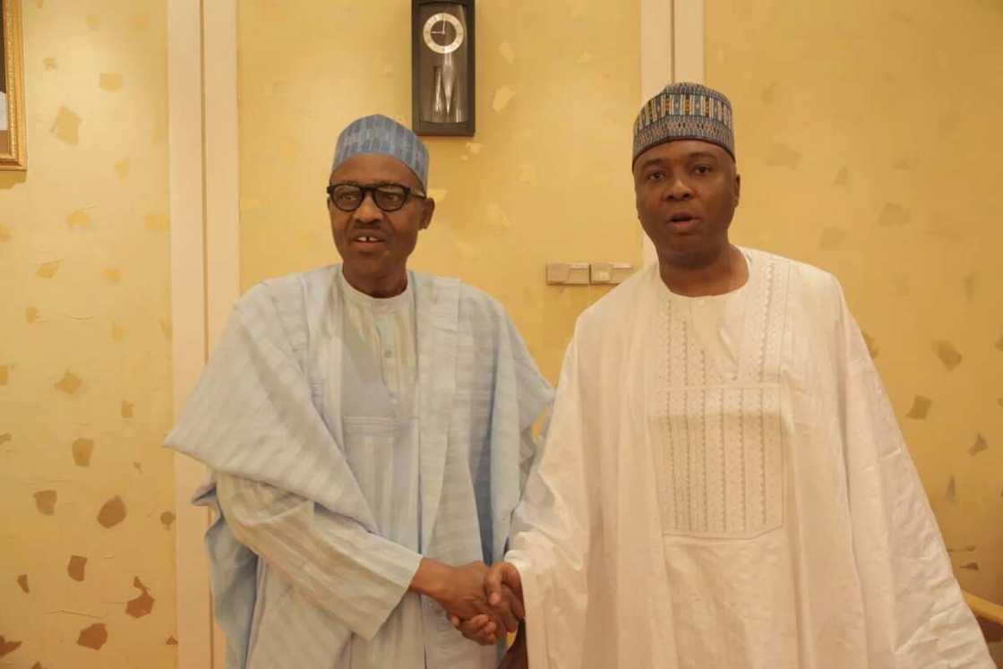 Missing Budget: Saraki, Buhari Meet Behind Closed Doors Missing Budget: Saraki, Buhari Meet Behind Closed Doors